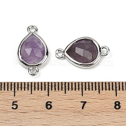Подвески-коннекторы с граненым натуральным аметистом&nbsp;G-L514-048G-09