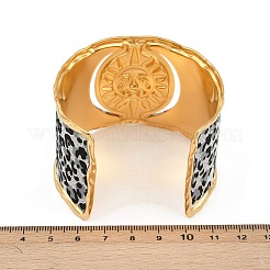 Браслеты-манжеты из нержавеющей стали 304 для женщин&nbsp;LS-BJEW-K285-01B-G