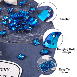 90шт 9 стиля подвески из гальванического стекла&nbsp;EGLA-TA0001-14