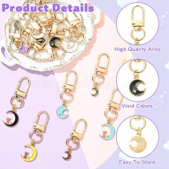 Подвесные украшения из эмали из сплава 16 шт.&nbsp;HJEW-YW00249