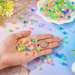 500 шт. светящиеся прозрачные акриловые бусины&nbsp;MACR-TA0002-57B