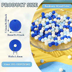 191~193шт прорезиненные акриловые бусины&nbsp;MACR-TA0001-99B