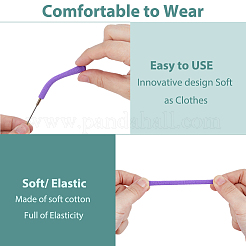 12 пара двухцветных плюшевых тканевых очков с держателями для ушей&nbsp;AJEW-FH0006-86