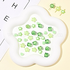 200шт 5 стиля прозрачные акриловые бусины&nbsp;TACR-FS0001-54B