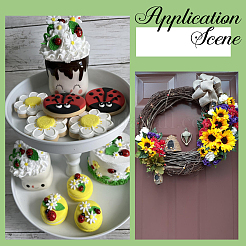 80шт 4 стиля непрозрачные кабошоны из смолы&nbsp;CRES-SP0001-02