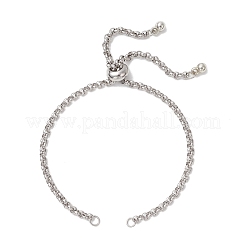 3 шт. 3 стиля браслета-слайдера из нержавеющей стали 304 Rolo&nbsp;AJEW-JB01503