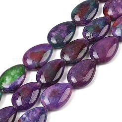 Двухцветные нити бусин из натурального белого нефрита G-Z105-B01-01F