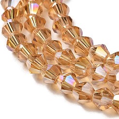 Прозрачные стеклянные бусины гальваническим пряди&nbsp;LS-GLAA-F029-3mm-A18