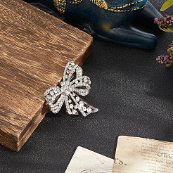 1 шт. булавки-банты из сплава со стразами для лацкана одежды&nbsp;JEWB-CP0001-43