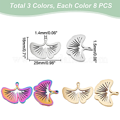 24 шт. подвески из нержавеющей стали 304 двух цветов&nbsp;STAS-DC0012-09