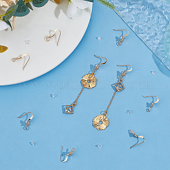 20 шт. латунные крючки для сережек-бабочки&nbsp;KK-UN0002-22