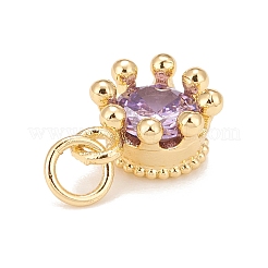 Подвески из прозрачного кубического циркония с инкрустацией из латуни&nbsp;KK-A161-34G-E