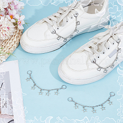 4 шт. железные цепи для ремней для ботинок&nbsp;HJEW-OC00219