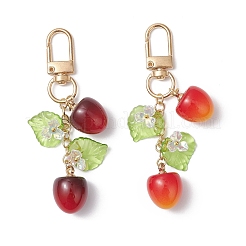 2 шт. пластиковых подвесных украшений в виде вишни&nbsp;HJEW-JM04399
