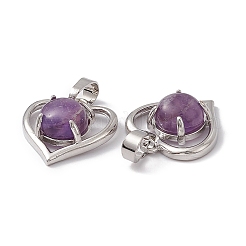 Подвески из натурального аметиста &nbsp;G-P484-04P-04