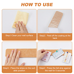 Прямоугольные самоклеящиеся фетровые стикеры для заметок в блокнотах&nbsp;AJEW-CP0008-55C-03