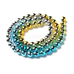 Гальванизировать немагнитных синтетический гематит бисер пряди&nbsp;G-N337-02