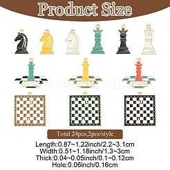 24шт 12 стиля подвески из сплава с эмалью&nbsp;ENAM-YW0008-54