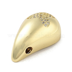 Покрытие стойки латунь микропаве прозрачные подвески из кубического циркония&nbsp;KK-H474-18G-14