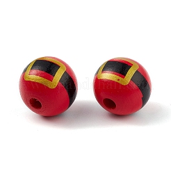 Набивные европейские бусины из натурального дерева&nbsp;LS-WOOD-C015-06B