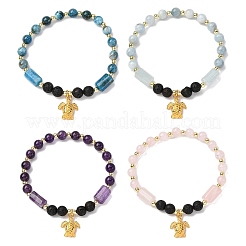 4 шт. браслеты с подвесками из натуральных бусин апатита&nbsp;BJEW-JB12042