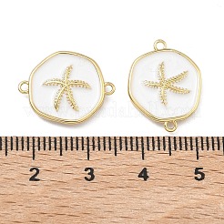 Подвески-коннекторы из латуни с эмалью в морском стиле&nbsp;KK-C251-05G-01C