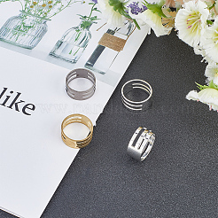 6 шт. 3 стиля латунных колец&nbsp;FIND-SC0010-81
