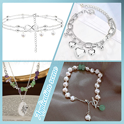 120 шт. 3 стиля удлинитель цепи из нержавеющей стали 304&nbsp;STAS-BBC0008-73S