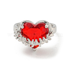 Кольцо-солитер из цинкового сплава со стразами&nbsp;LS-RJEW-Z048-03P-03