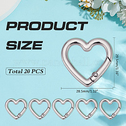 20 шт. Кольца пружинные затворные из сплава&nbsp;FIND-ME0002-82P