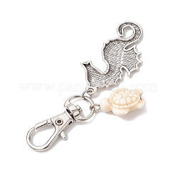 2шт. подвеска из искусственной бирюзы в виде черепахи&nbsp;HJEW-JM02297-02