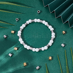 60 шт. 2-х цветные бусины из нержавеющей стали 304&nbsp;STAS-UN0063-96