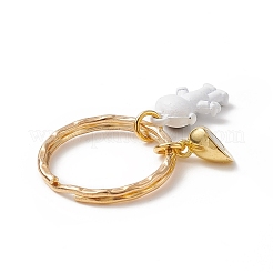 Брелок с подвеской в виде космонавта из окрашенного сплава для выпечки&nbsp;LS-KEYC-JKC00451