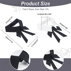 2шт. 2-х цветная полиэстеровая съемная блузка с накладным воротником&nbsp;AJEW-NB0003-96