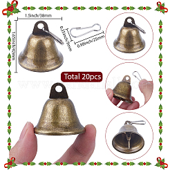 20шт. железный колокольчик подвеска украшение&nbsp;AJEW-SC0031-30