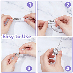 10 шт. регулируемое ожерелье-мешок из нержавеющей стали 304 для изготовления самородков драгоценных камней&nbsp;NJEW-DC00007