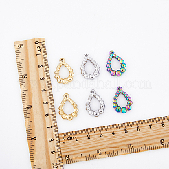 18 шт. 3-цветное ионное покрытие (IP) из нержавеющей стали 304 подвески&nbsp;STAS-DC0014-14