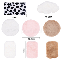 8 шт. 8 стиля мини искусственный плюшевый ковер&nbsp;DJEW-OC0001-39