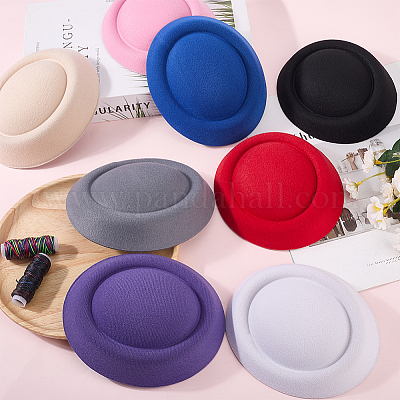 8 шт. 8-цветная тканевая основа для шляпы-таблетницы в стиле стюардессы для шляпного магазина&nbsp;AJEW-GF0010-95-1