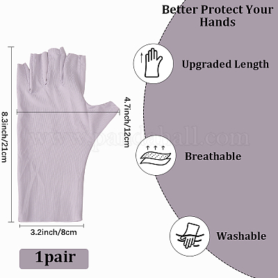 Перчатки без пальцев из полиэстера&nbsp;AJEW-WH20020-189B-1