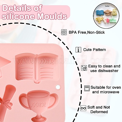 2 шт. силиконовые Молды на тему колледжа&nbsp;ST-CJ0043-009-1