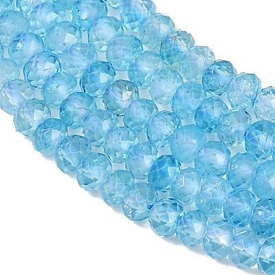 Натуральные бусы из голубого топаза нити&nbsp;G-B175-A21-3x4mm-1