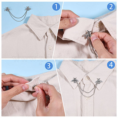 4 шт. брошь-цепочка в виде пчелы из сплава&nbsp;FIND-CA0011-13AS-1