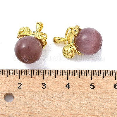 Подвески из латунной кошки&nbsp;KK-G548-11G-01-1