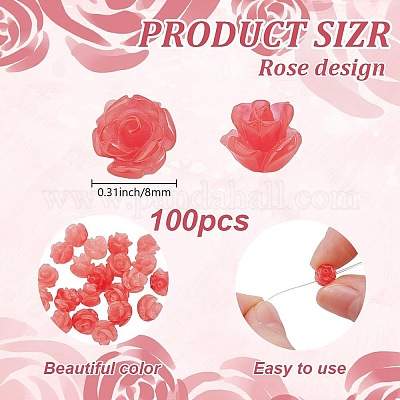 100 шт. синтетические коралловые бусины&nbsp;CORA-OC0001-03A-1