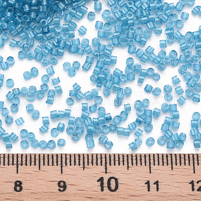 Прозрачные стеклянные цилиндрические бусины флуоресцентного цвета SEED-S047-Q-001-1