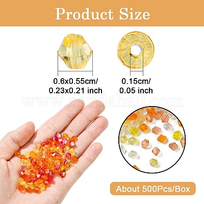 5 стиль прозрачных акриловых бусин&nbsp;TACR-YW0002-04B-1