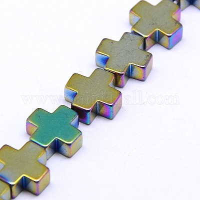 Гальванизировать немагнитных синтетический гематит бисер пряди G-I096-02-1