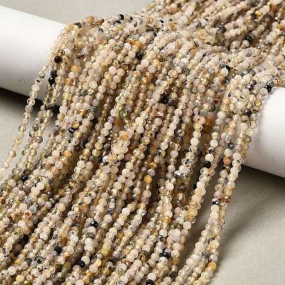 Нити бусин из натурального рутилированного кварца&nbsp;LS-G-RM2025-09-2.5mm-1