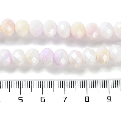 Стеклянные бусины с гальваническим покрытием  LAMP-S068-02F-1